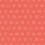 Business finance line icon pattern set N3