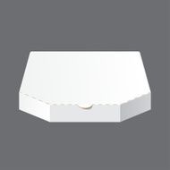 White Blank Carton Pizza Box