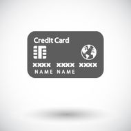 Credit card single flat icon N10
