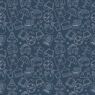 Travel line icon pattern set N4