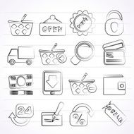 shopping and retail icons N9