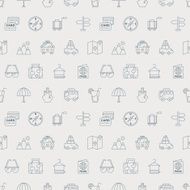 Travel line icon pattern set N8