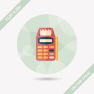 Credit card machine flat icon with long shadow eps10 N21