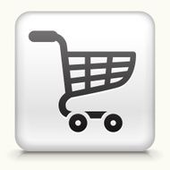 Square Button with Shopping Cart N6