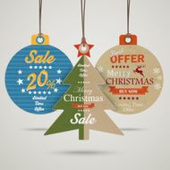 3 Christmas Bauble Price Sticker