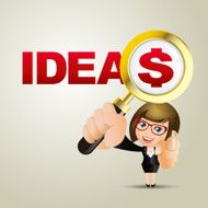 People Set - Business Businesswoman Ideas and dollar