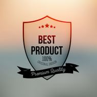Best product shield isolated on blurred background N3