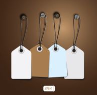 Blank price tag Vector design elements