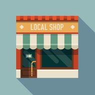 Flat design web icon on small business