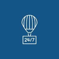 shipping 24 hour icon