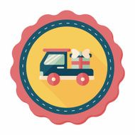 shopping cart flat icon with long shadow eps10 N116