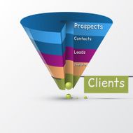 Conversion or sales funnel 3d vector graphics N5