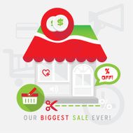 concept illustration for sale and discounts