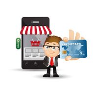 People Set - E-shopping Businessmen Online shopping