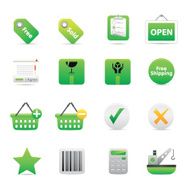 Green Shopping Icons N2