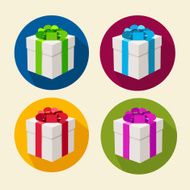 Vector present boxes collection Flat Design