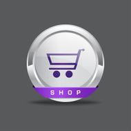 Shopping Cart Round Vector Button Icon N4