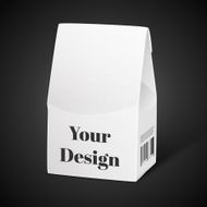 White Package Box Illustration Isolated On Black Background Product Packing N40