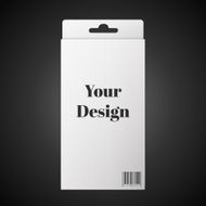 White Package Box Illustration Isolated On Black Background Product Packing N44