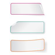 Set of long sticker labels Design templates for infographics