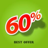 Vector label percent N2