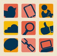 Social media design vector illustration