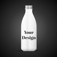 Blank Milk or Juice Pack isolated on black background