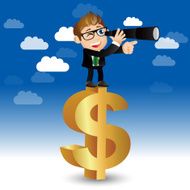 People Set - Business Businessman on a money sign N2
