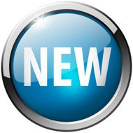 New Round Blue Metal Shiny Button