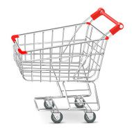Shopping supermarket cart Vector