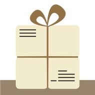 Colorful icon for parcel or sending via post