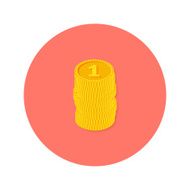 Gold Coins Money Circle Flat Icon