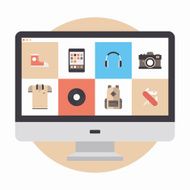 Vector concept of designer portfolio website