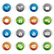 Glossy Buttons - Shopping icons 01