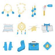 Colored vector icons for handmade items