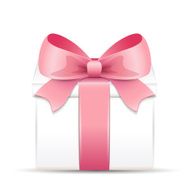 Gift box with a pink bow