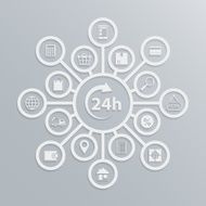 Online store 24 hours customer service diagram N2