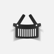 realistic design element food basket N62