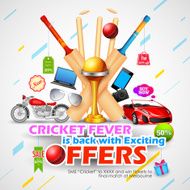 Sale and Promotion banner for Cricket season N4
