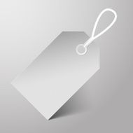 Empty Paper Label with String Vector