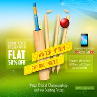 Sale and Promotion banner for Cricket season N5