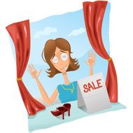 Girl is crazy of shopping