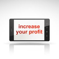 increase your profit words on mobile phone