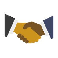 Handshake Icon on White Background Flat Design Style Modern Vector