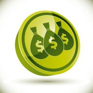 Money icon with three bags N2