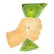 fist with money