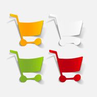 realistic design element grocery cart N37