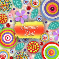 Summer deal Offer tag motivational background Discount