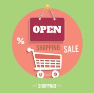 Icons of shopping concept