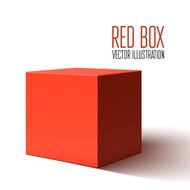 Blank red box isolated on white background